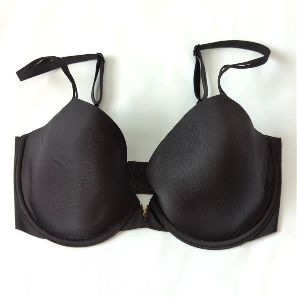 Victoria's Secret Womens Bra 32DDD 32F‎ Black Light Padding Lined Demi Excellent